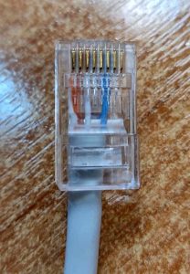 RJ-45 схема разводки 4-х жильным проводом