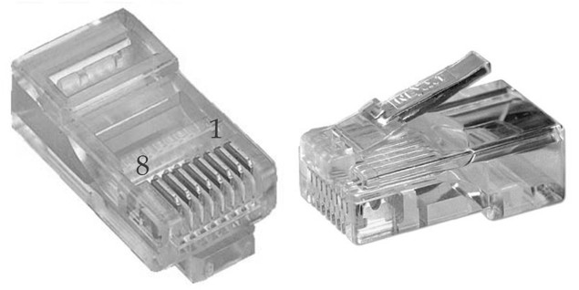 RJ-45 нумерация контактов