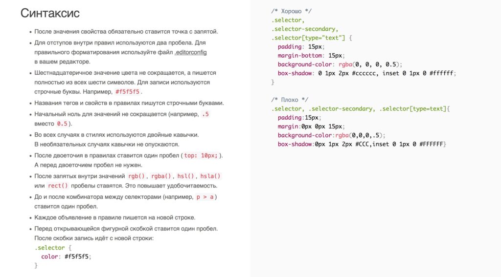 Синтаксис CSS