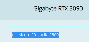 Итоги по разгону Gigabyte RTX 3090